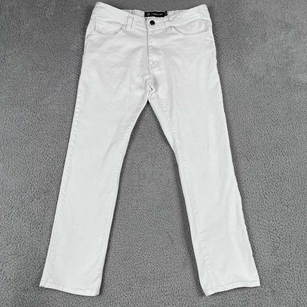 Akademiks Jeans Mens 34x29* White Straight Leg Streetwear